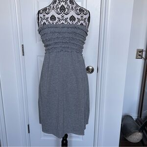 Sz Large Xhilaration gray strapless t-shirt dress
